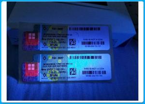  Functional COA License Sticker Windows 8 Professional OEM Pink / Blue Color Manufactures