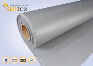  Silver Grey Silicone Coated Fiberglass Fabric For Heat And Cold Insulation Manufactures