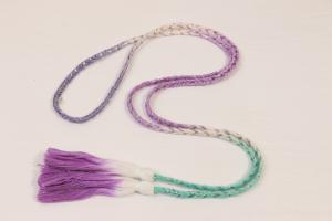  Dip Dyed Gradient Multi Color Composite Drawcord With Silver Metallic Thread Manufactures