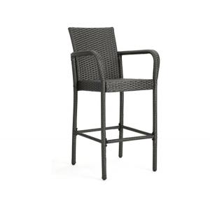  Grey Color Depth 48cm Length 50cm Rattan Garden Chairs For Bar Manufactures