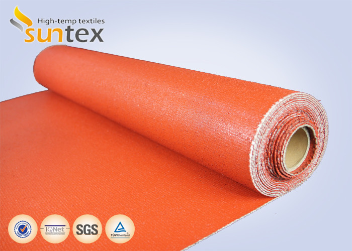  Texturized Heavy Duty Insulation Silicone Coated Fiberglass Fabric Roll Fireproof Manufactures