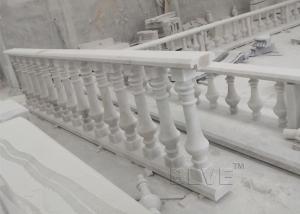  BLVE White Marble Handrail Railing Natural Stone Decorative Balcony Small Column Handcarved Custom Manufactures
