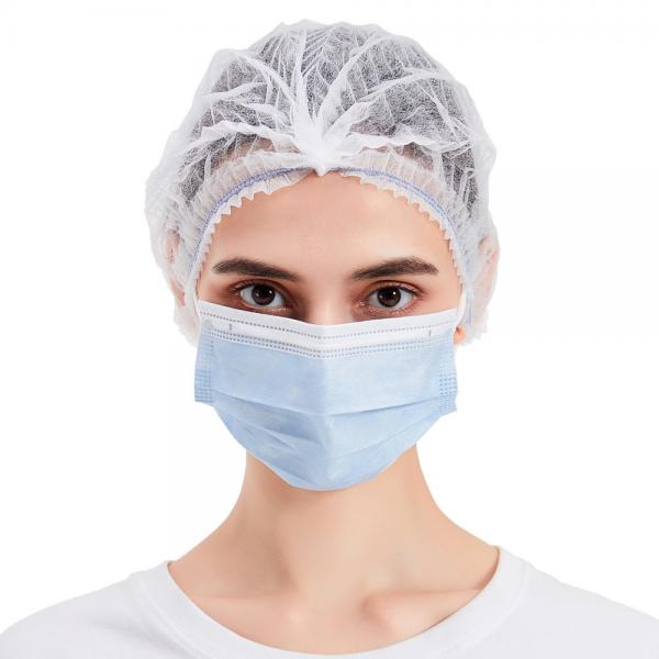 Quality 510k Non Woven Face Mask Earloop 3 Ply Blue Adult Class II ASTMF2100 Level 1 for sale