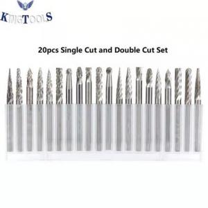  20PC Double Cut Carbide Burr Set 0.118" (3mm) Shank, Rotary Tool Bits Cutting Burrs Manufactures
