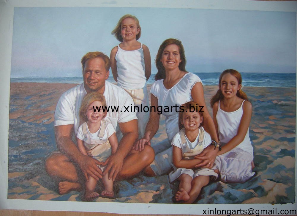  Whole Family Portrait Oil Paintings Manufactures