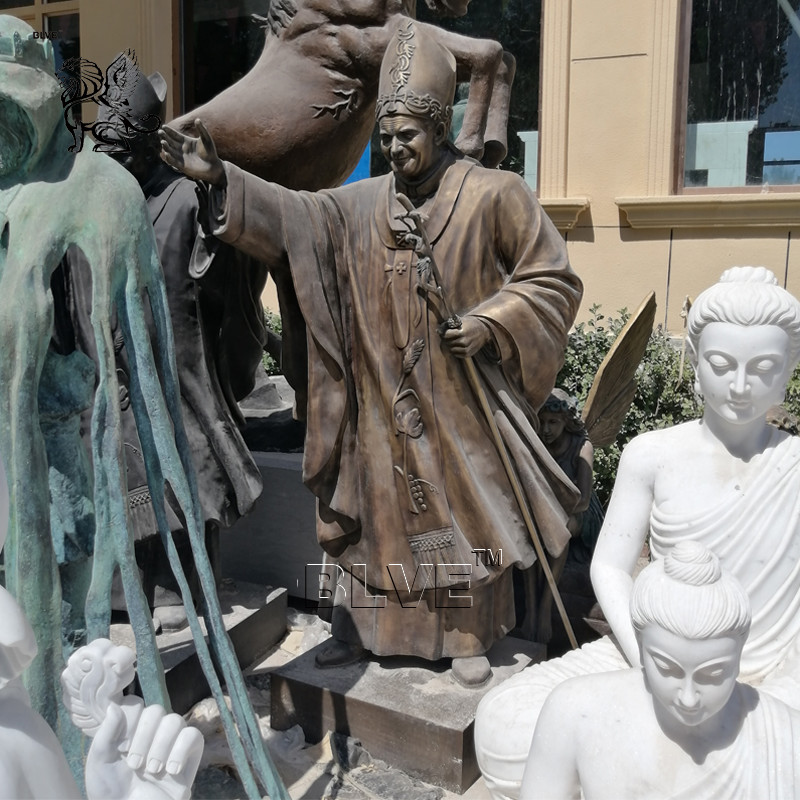 Buy cheap BLVE St John Paul II Sculpture Saint Paul Bronze Statue Life Size Roman Catholic from wholesalers