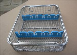  Decorative  Custom Silver Rectangular Wire Mesh Basket For Clean Smooth Medical/stainless steel wire mesh baskets lid Manufactures