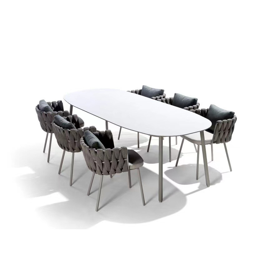  L580mm W610mm Seat Rattan Indoor Dining Table And Chairs Manufactures