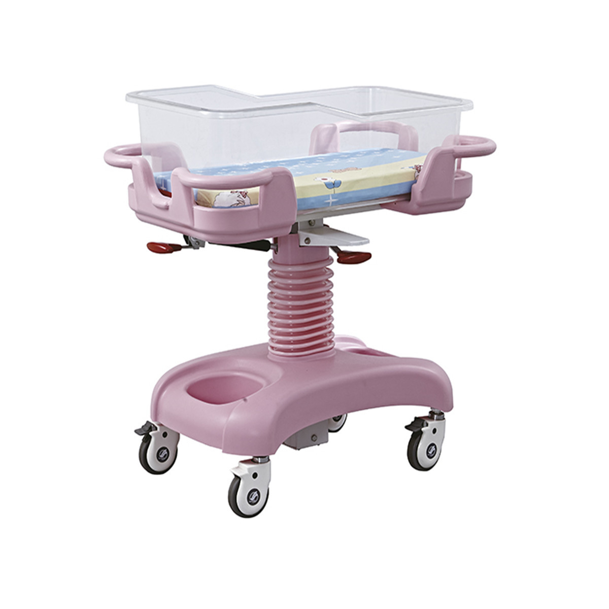  Medical Deluxe Adjustable Baby Child Bed Crib Driver With Wheel In Pink Manufactures