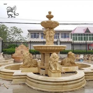  BLVE Marble Lion Water Fountain Outdoor Natural Stone Granite Garden Fountain Modern Large Antique Manufactures