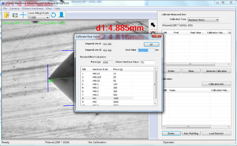 Automatic Knoop Vickers Hardness Measurement Software Generate Report With Usb