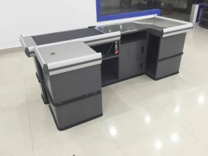  Gray Conveyor Belt Checkout Counter for Supermarket Shop Automatic Retail Manufactures