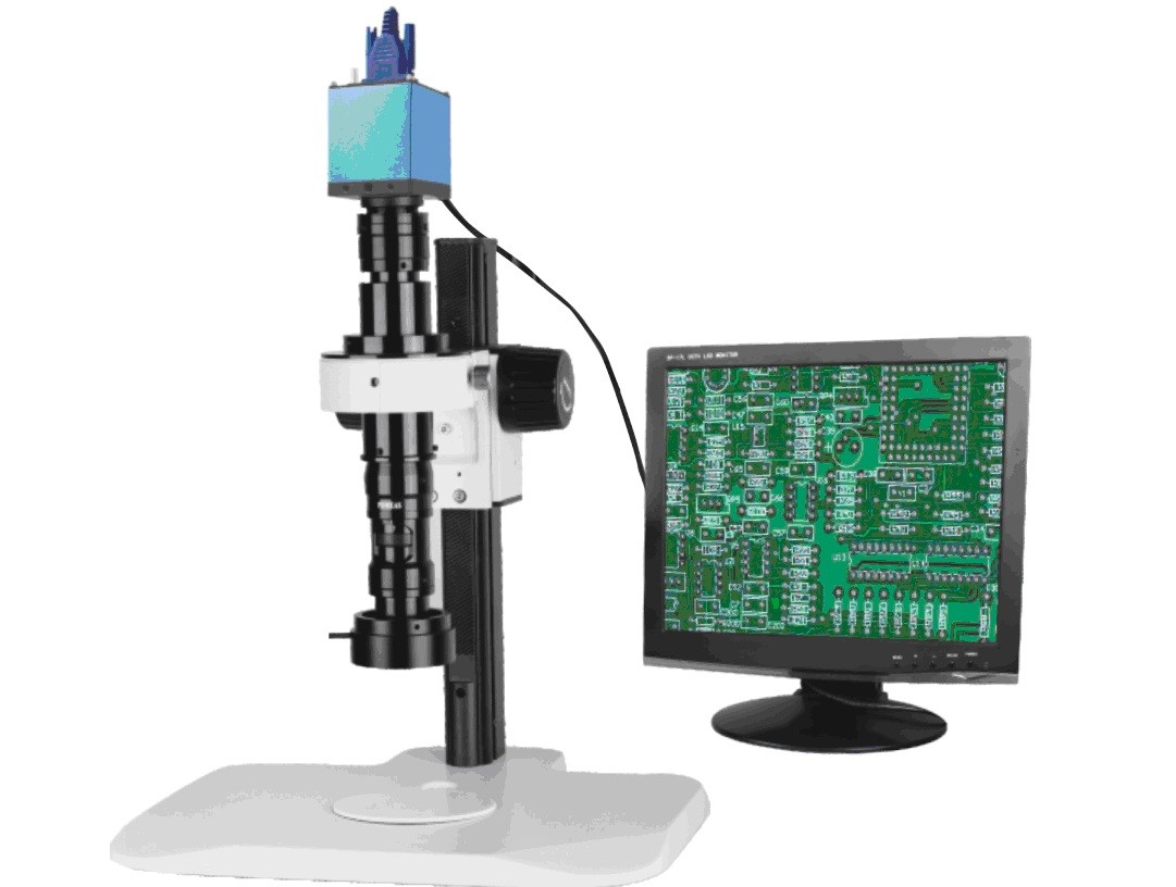  VM6517C Optical Coaxis Illumination And Zoom Lens microscope, Telecentric Optical Microscope Design With 2D Video Manufactures