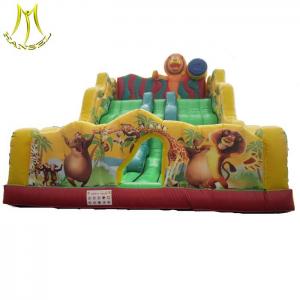  Hansel high quality challenge games inflatable slide for kids in amusement park Manufactures