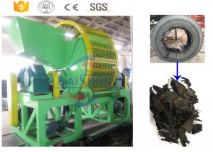  Twin Shaft Tire Shredding Machine / Automated Waste Tire Recycling Machine Manufactures