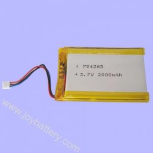  3.7V 754365 2000mAh Polymer Li ion Battery Manufactures