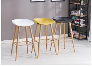  Natural Pub Height Bar Stools Simple Silhouette With Wood Leg Manufactures