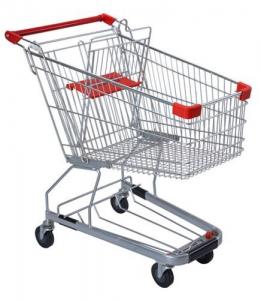  125 Litres Solid Metal Grocery Shopping Trolley Powder Plated With Tube Chassis Manufactures