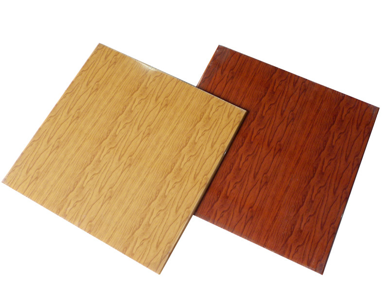  Wood Grain Ceiling Panels Fireproof PVC False Ceiling Tiles Laminated Manufactures