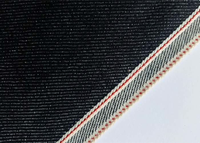  Customize Design Stretch Denim Fabric For Skinny Selvedge Jeans 31mm Width Manufactures