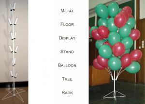  Balloons Tree Metal Display Floor Stands with Wire Foldable Base / 8 PairsTubular Holder Balloon Metal Display Racks Manufactures