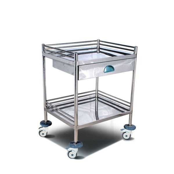  Stainless steel medical trolley single-layer trolley hospital trolley Manufactures