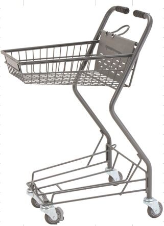  Personal Shopping Carts Plastic Back Panel Swivel Wheels Shop Basket Manufactures
