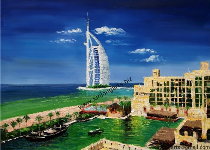  Dubai Landscape Hand Painted Fine Art Manufactures