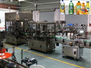  220VAC 0.4mpa Beverage Filling Production Line 35BPM Liquid Capping Labeling Manufactures