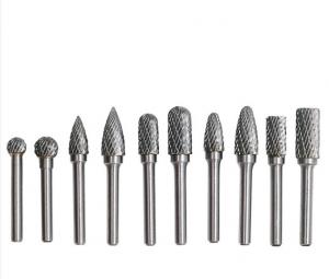  Brazed Double Cut Rotary Files Carbide Burrs Set 50000RPM Manufactures