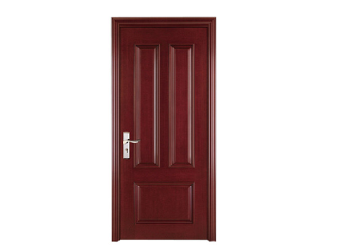  Hotel Resort Wooden House Doors , SS304 Hinge Stopper Custom Wood Interior Doors Manufactures