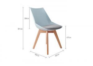 Breathable Nordic Style Dining Chair , Leather Dining Chairs With Wooden Legs Manufactures