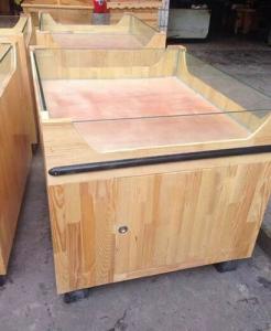  Customized Supermarket Stand Wood Storage Display Shelving Units / Wood Shelving Units Manufactures