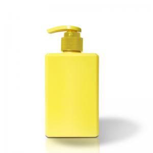  200ml/6fl.OZ Square Yellow HDPE Cosmetic Bottles For Men's Facial Care Products Manufactures