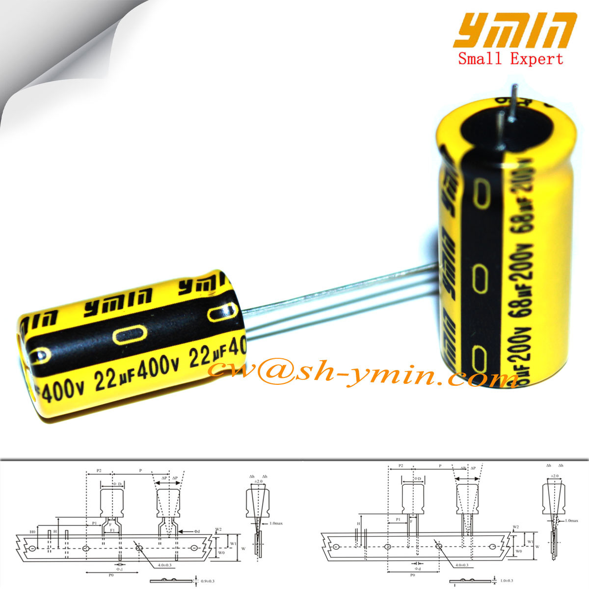  22uF 400V 12.5x20mm GP Series 105°C 4,000 ~ 6,000 Hours Radial Aluminum Electrolytic Capacitor for Multi USB Plug Socket Manufactures
