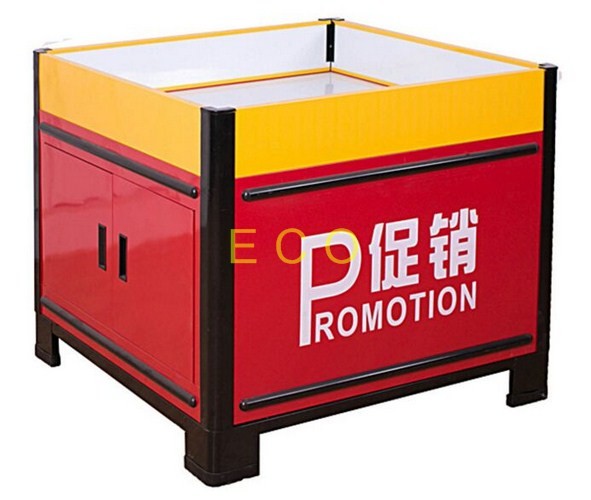  Movable Metal Promotion Display Counter Store Supermarket Accessories L1000 * W1000 * H850 mm Manufactures