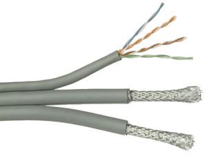  RG6BC with  26AWG UTP CAT5E Lan Cable ,  75 ohm CAT5E Cable for Gigabit Ethernet Manufactures