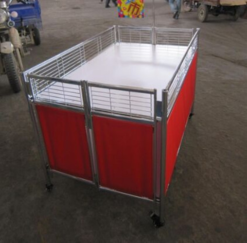  Movable Supermarket Accessories Promotion Table Stand With Wheels For Retail Store Manufactures