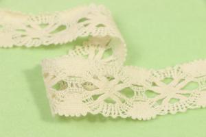  3.3cm Width Cotton Crochet Lace Trim Nonstretched With Floral Ornament Manufactures