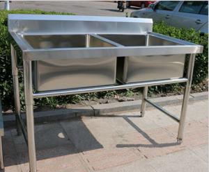  Corrosion Resistant Stainless Steel Display Racks Double Bowl Kitchen Sink Manufactures