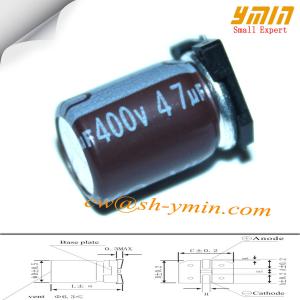  400V 47uF 18x21mm SMD Capacitors VKO Series 105°C 6,000 ~ 8,000 Hours SMD Aluminum Electrolytic Capacitor  RoHS Manufactures