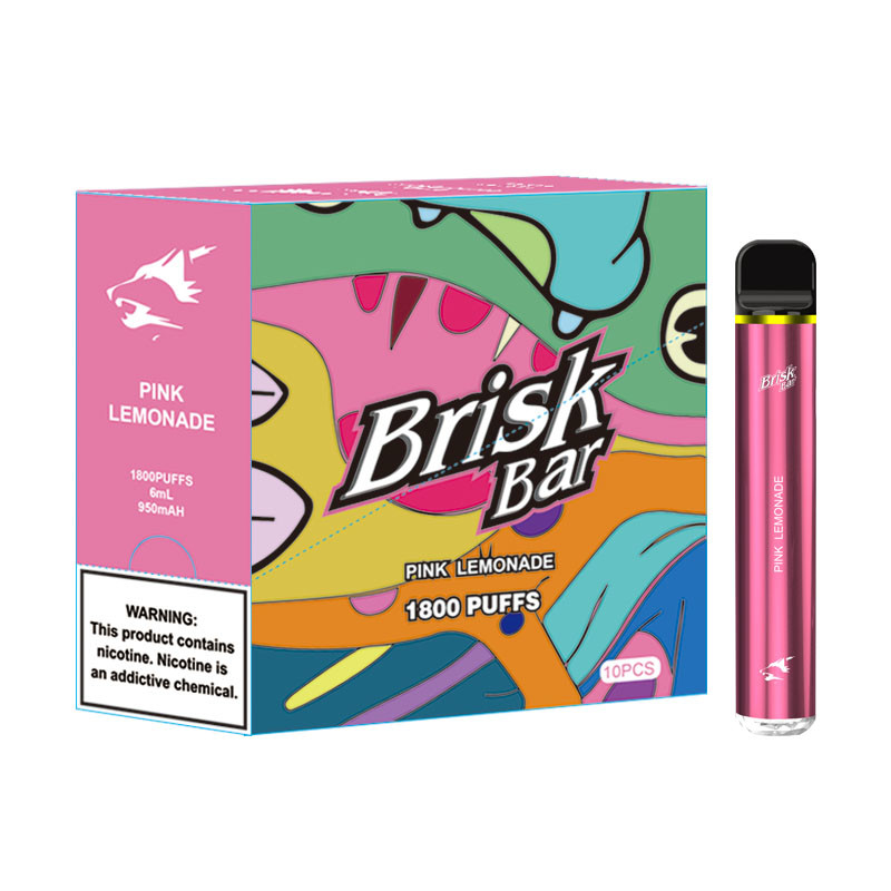  Brisk Bar Pink Lemonad 6ml Flavored E Cigarette Vaporizer Pen Kit 2000 Puffs Manufactures