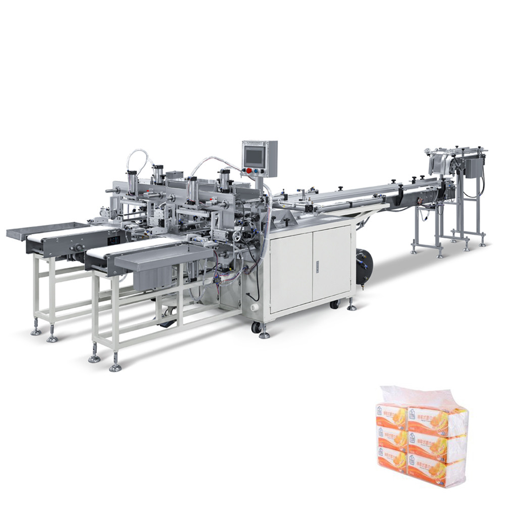 Auto Tissue Paper Packaging Machine, 2 Heads Bundle Strapping