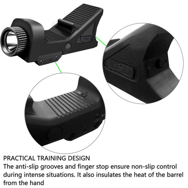 Powerful Rechargeable LED Tactical Flashlights 800 Lumens Red Laser