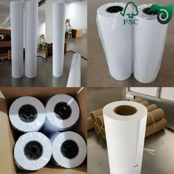 610mm 620mm Width Plotter Paper Roll For CAD Engineering Paper CAD Plotter Paper FSC