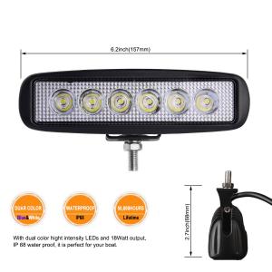 China Dual Color 18W 6.2inch LED Spreader Lights on sale