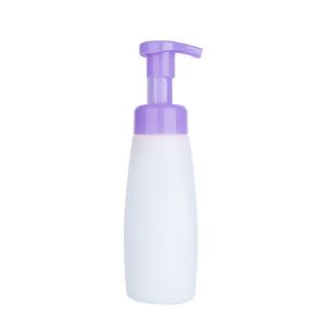 China 300ml White Plastic Empty Foaming Pump Bottle With Pink Head Smooth on sale