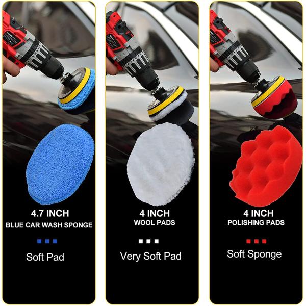 30 Piece Drill Brush Scrub Pads and Sponge with Extend Long Attachment