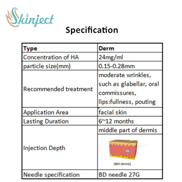 Skinject 2ml Cross Linked Hyaluronic Acid Lip Fillers Injectable