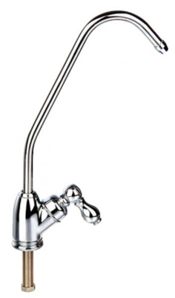 Quality Silvery Kitchen Sink Drinking Water Faucet , Deck - Mounted Goose Neck Faucet / Tap for sale